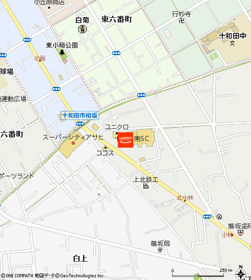 マックスバリュ十和田南店付近の地図